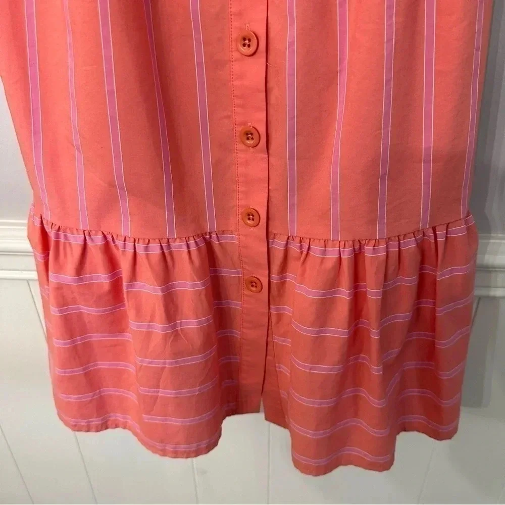 Gal Meets Glam Ariel Pink Stripe Dress with Square Neckline Size US 8 GUC - Picture 5 of 10